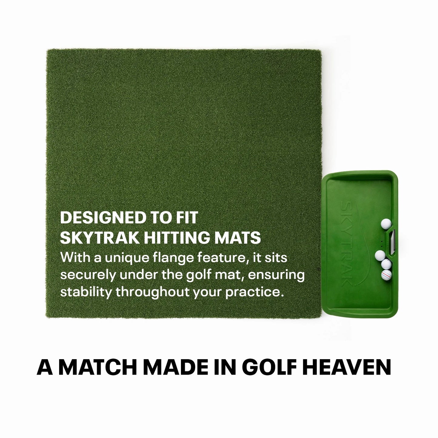 Golf Ball Tray with Cell Phone Holder for Golf Simulators, Golf Hitting Nets, and Golf Hitting Mats