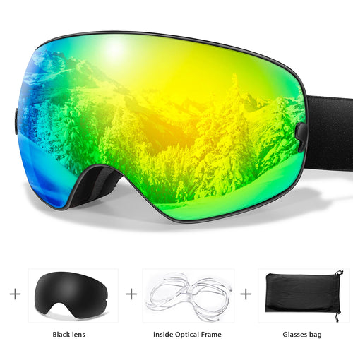 Men Women Outdoor Sports Ski goggles Anti-fog Snowboarding Snowmobile