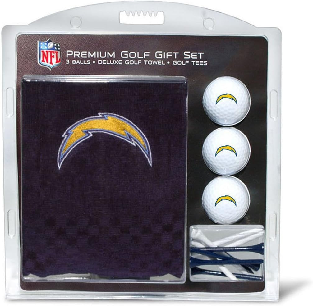 Premium NFL Gift Set: Embroidered Deluxe Towel, 3 Balls, 14 Tees (2-3/4" Reg.)