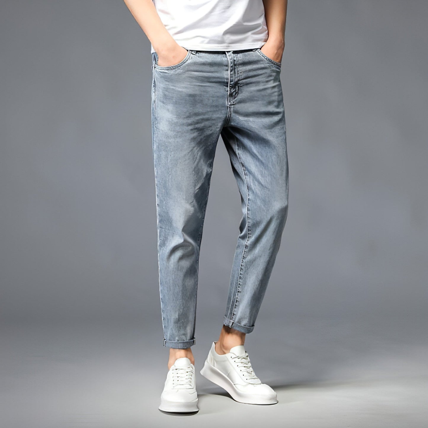 UrbanEase™ Small Feet Jeans Straight-Leg Pants Men