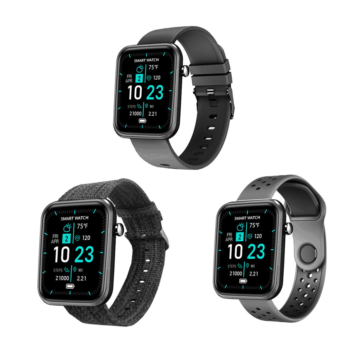 Advanced Smartwatch With Three Bands And Wellness + Activity Tracker 