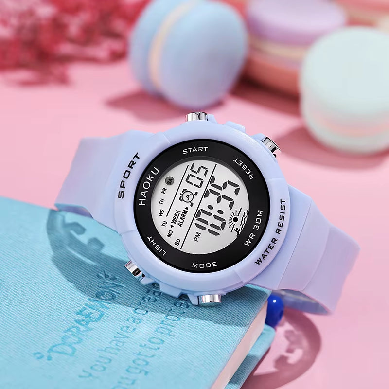 Student Sport Watches for Kids Colorful Electronic Watches 50M Waterproof Clock Children Digital Watch for Boys Girls