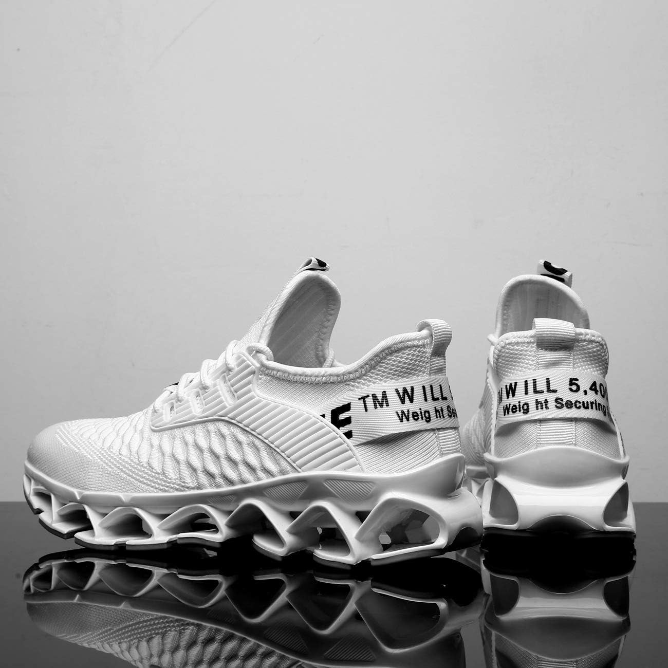 Men'S Running Shoes Blade Non Slip Fashion Sneakers Breathable Mesh Soft Sole Casual Athletic Walking Shoes