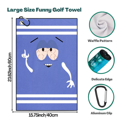 Funny Microfiber Premium Golf Towel,Printed Golf Towels for Golf Bags for Men&Women, Great Golf Accessories for Men Golfers