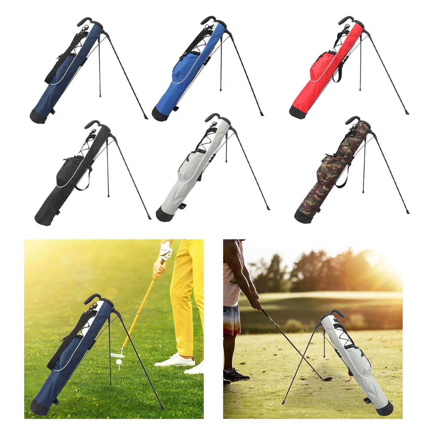 Golf Bag Golf Stand Bag Portable Storage Bag Lightweight Organizer Golf Carry Bag Golf Club Bag for Golf Supplies Golfer Gift