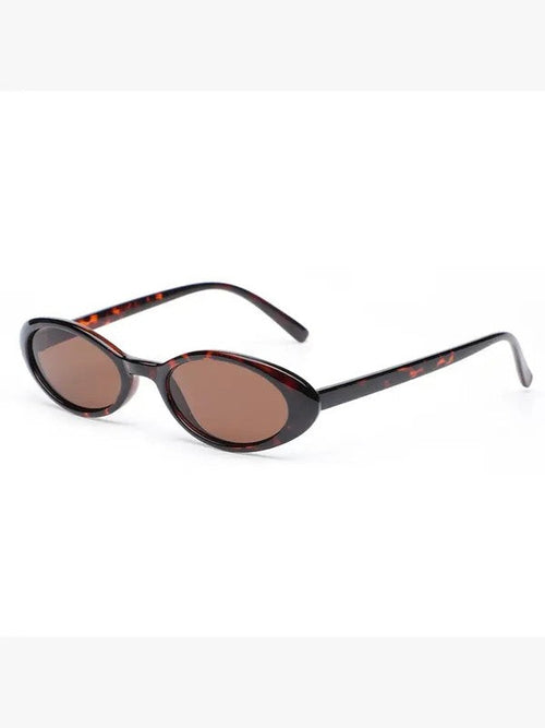 Retro Oval Cat-Eye Sunglasses