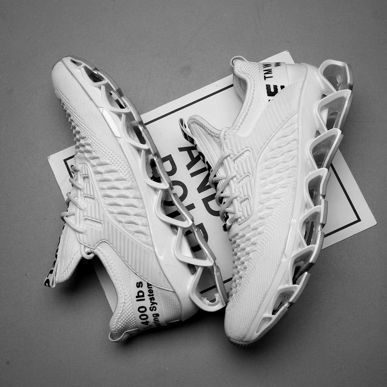 Men'S Running Shoes Blade Non Slip Fashion Sneakers Breathable Mesh Soft Sole Casual Athletic Walking Shoes