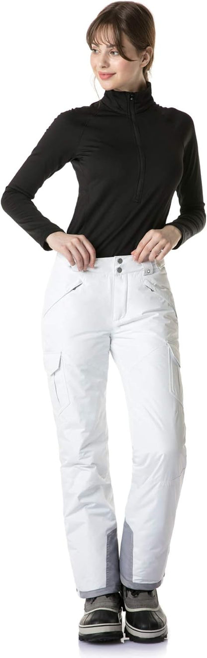 Women'S Winter Snow Pants, Waterproof Insulated Ski Pants, Ripstop Snowboard Bottoms