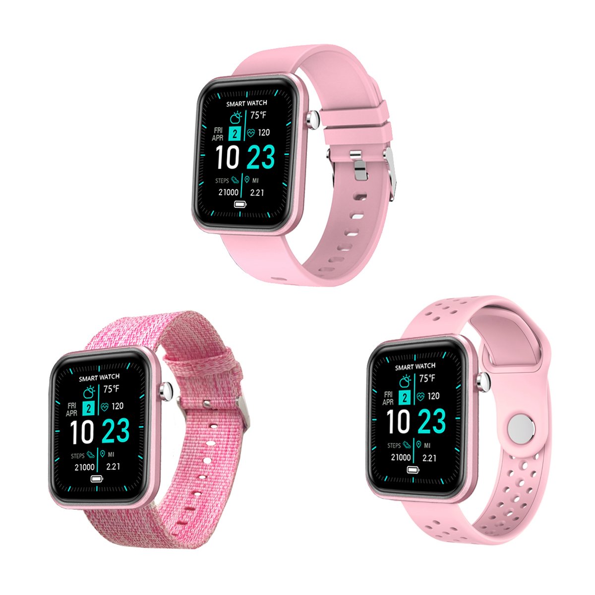 Advanced Smartwatch With Three Bands And Wellness + Activity Tracker 