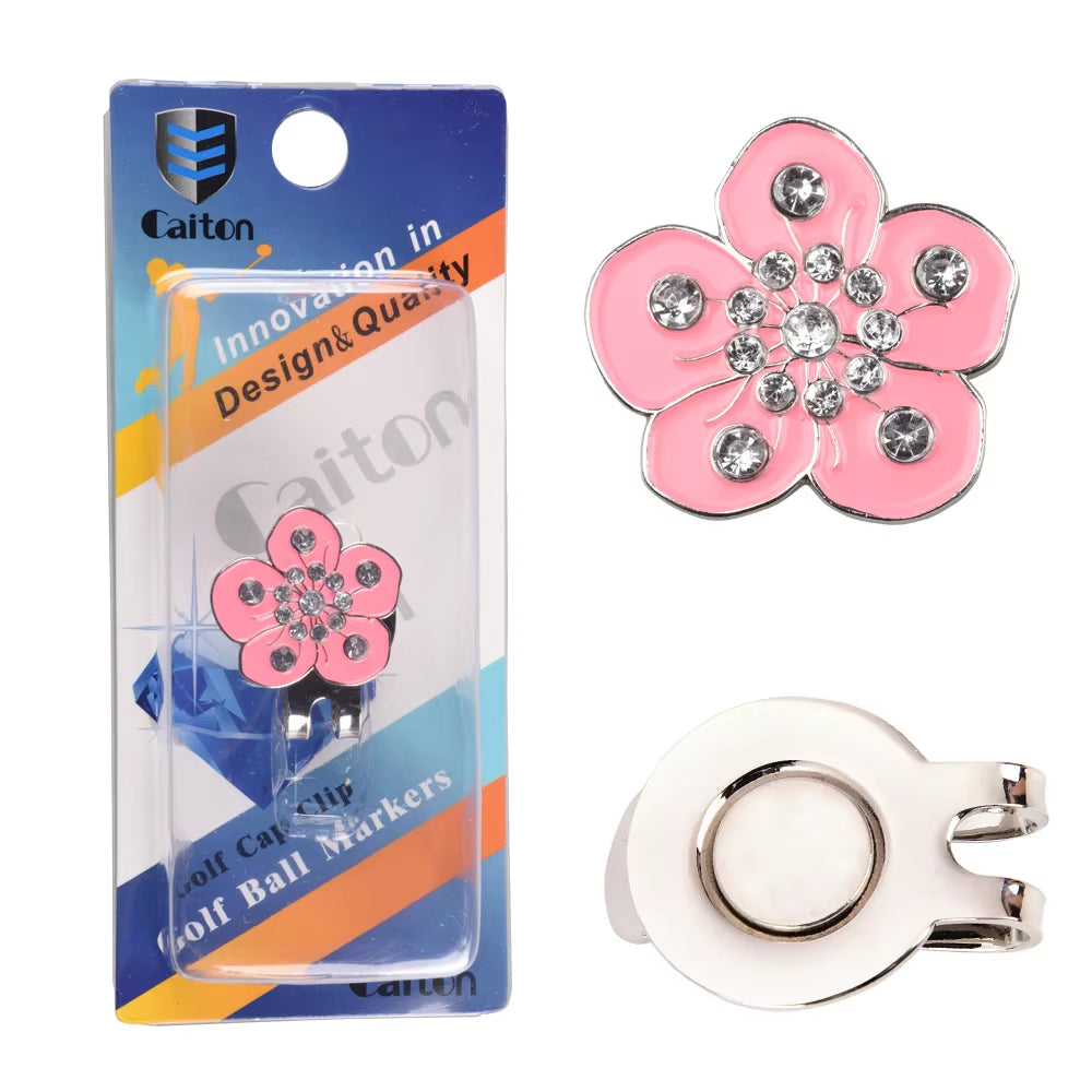 1Pcs Golf Ball Mark+Golf Hat Clip Magnetic Alloy Marker Golf Accessories Golf Cap Clips Golf Training Aids