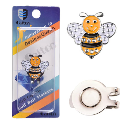 1Pcs Golf Ball Mark+Golf Hat Clip Magnetic Alloy Marker Golf Accessories Golf Cap Clips Golf Training Aids