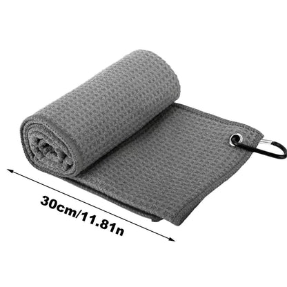 Golf Towel Microfiber Fabric for Golf Lovers Soft Absorbent Golf Club Cleaner Rag Clip Golf Accessories Golf Club Cleaning Towel