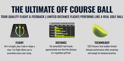 golf Balls - Limited Flight Practice Golf Balls - (24 Pack) -  Golf Balls Foam Golf Training Aids for Indoor or Yard Practice - Includes 24 golf Balls with 5 Liberty Tees