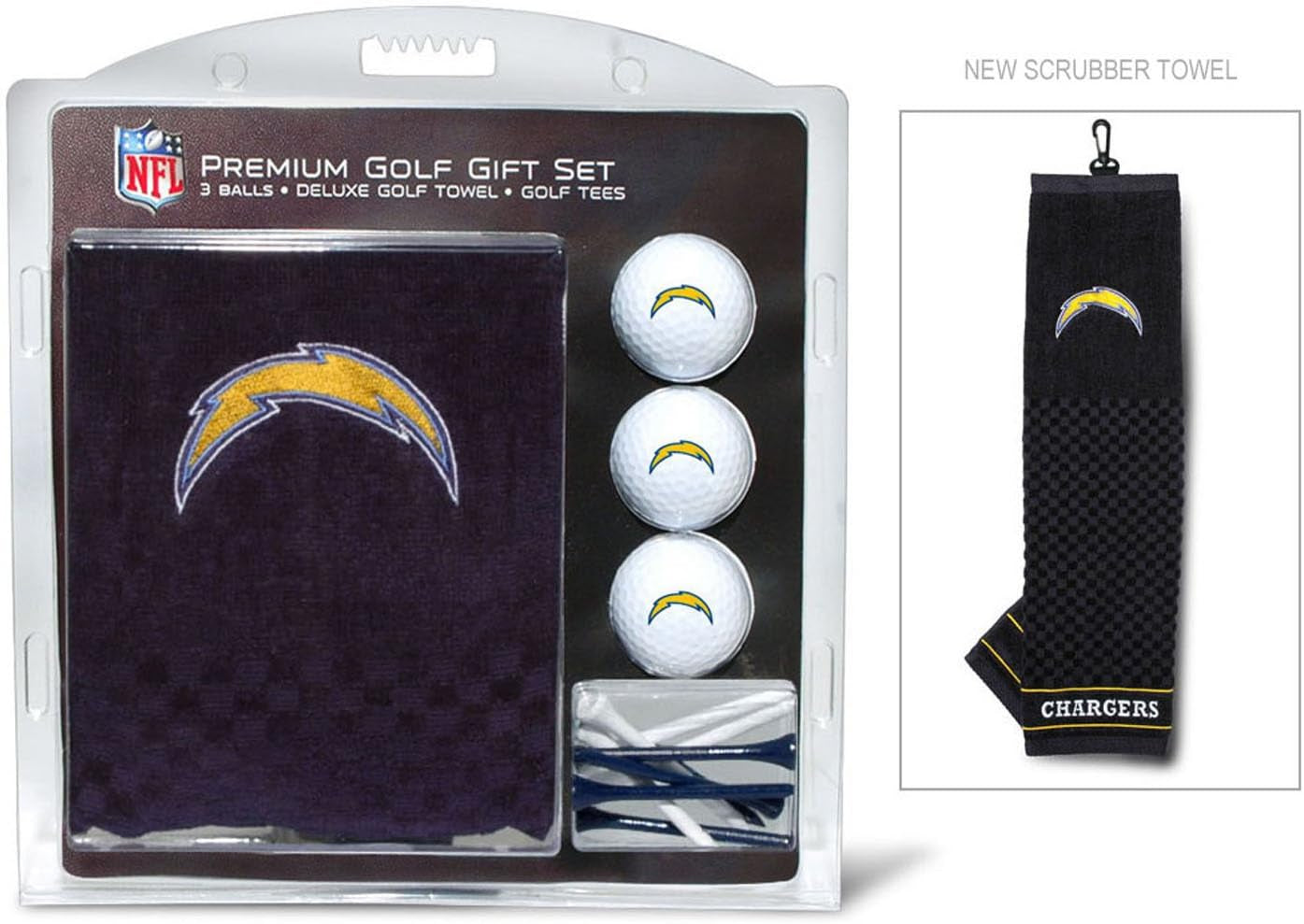 Premium NFL Gift Set: Embroidered Deluxe Towel, 3 Balls, 14 Tees (2-3/4" Reg.)