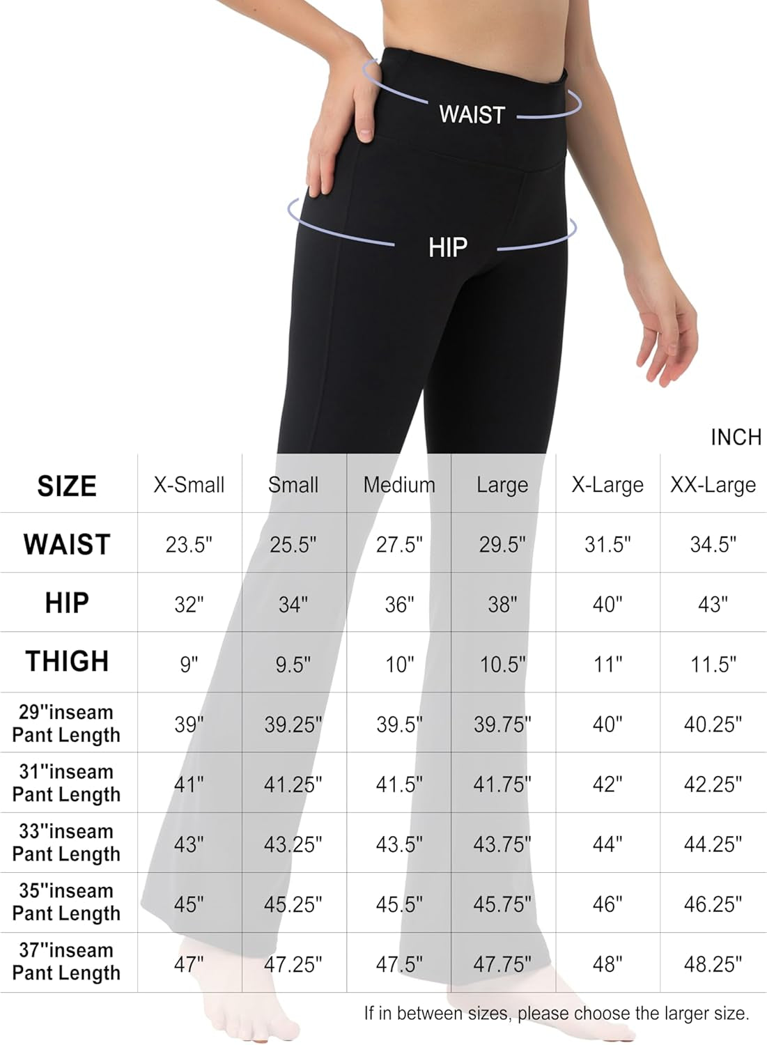 29"/31"/33"/35"/37" 3 Styles Women'S High Waist Bootcut Yoga Pants Basic/Side Pockets Tummy Control Workout Flared