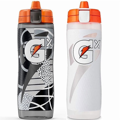 GX 30 Oz. Montage Water Bottles, 2 Pack Black/White