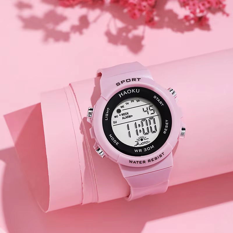 Student Sport Watches for Kids Colorful Electronic Watches 50M Waterproof Clock Children Digital Watch for Boys Girls