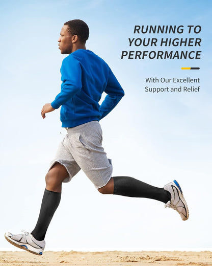 2 Pairs Compression Socks for Men and Women(20-30 Mmhg), Compression Stocking for Flight, Long Shifts, Running