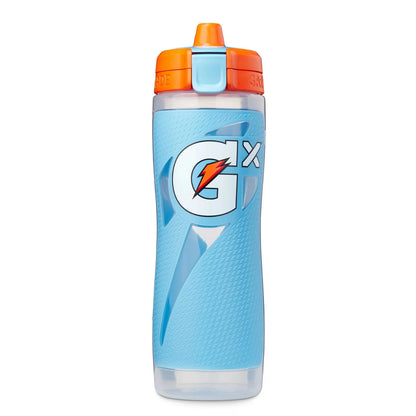 GX Bottle, Refillable Water Bottle, Non Slip, Light Blue, 30 Fl Oz