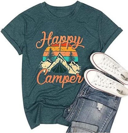 Graphic Tees for Women Short Sleeve Tshirts,Womens Summer Tops Crewneck Shirt Blouse