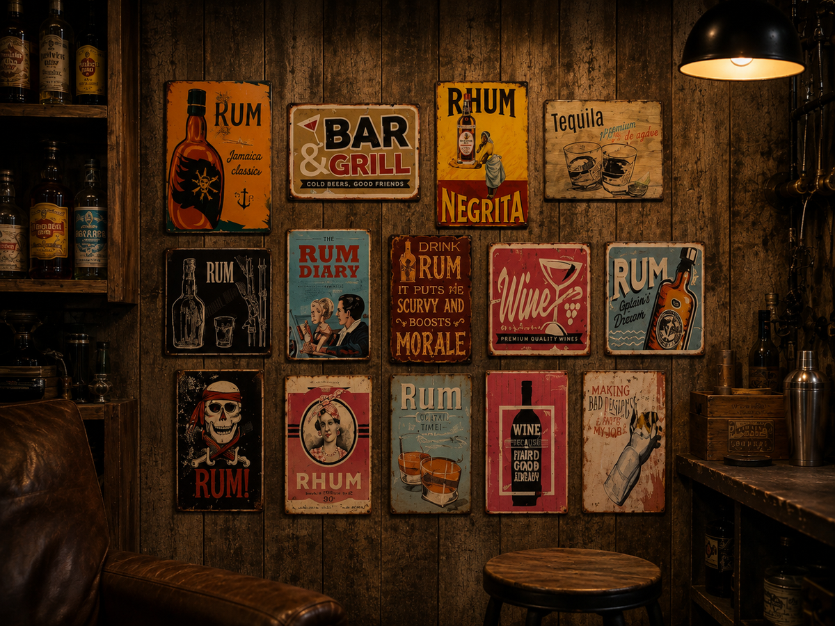 Retro Bar Metal Signs