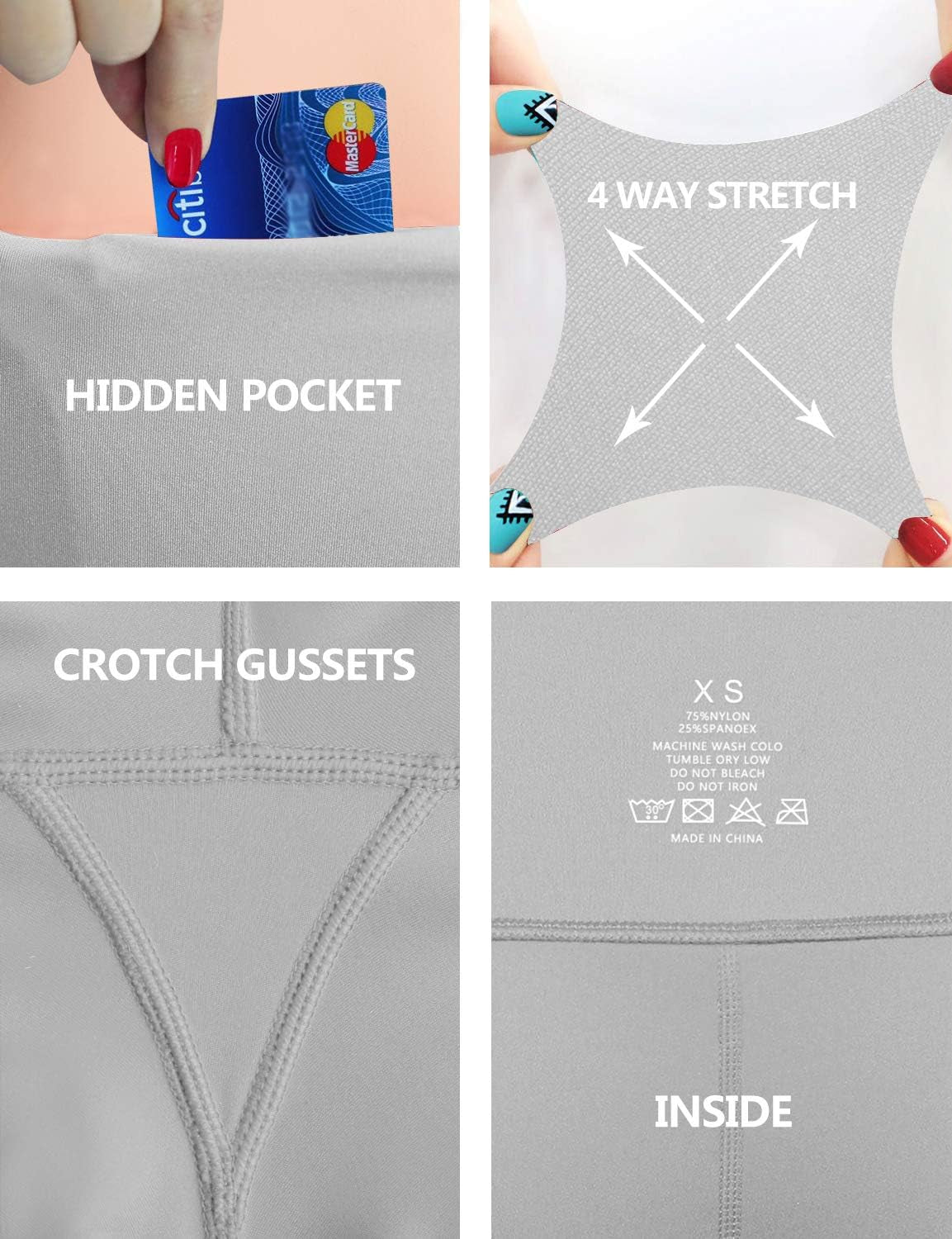 29"/31"/33"/35"/37" 3 Styles Women'S High Waist Bootcut Yoga Pants Basic/Side Pockets Tummy Control Workout Flared