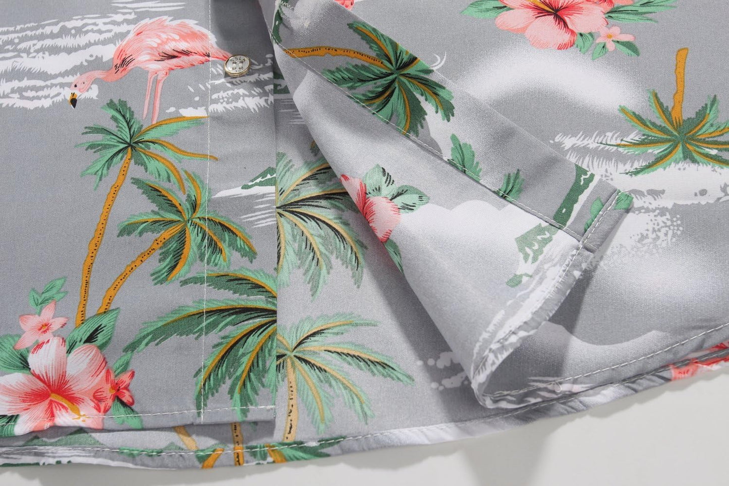 Pack Hawaiian Shirt for Men Flamingo Short Sleeve Casual Button down Shirts Summer Beach Shirt