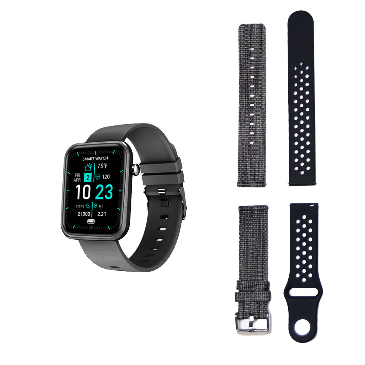 Advanced Smartwatch With Three Bands And Wellness + Activity Tracker 