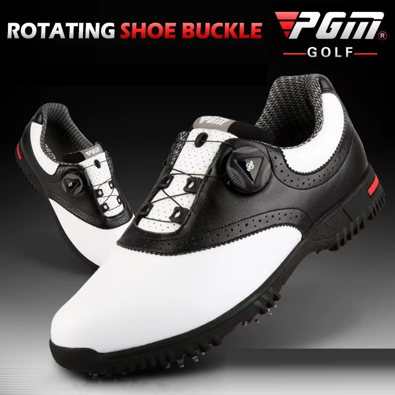 Men Golf Shoes Waterproof Sports Shoes Rotating Buckles Anti-Slip Sneakers Multifunctional Golf Trainers