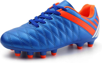 Kids Athletic Soccer Cleats Boys Girls Outdoor Firm Ground Football Shoes