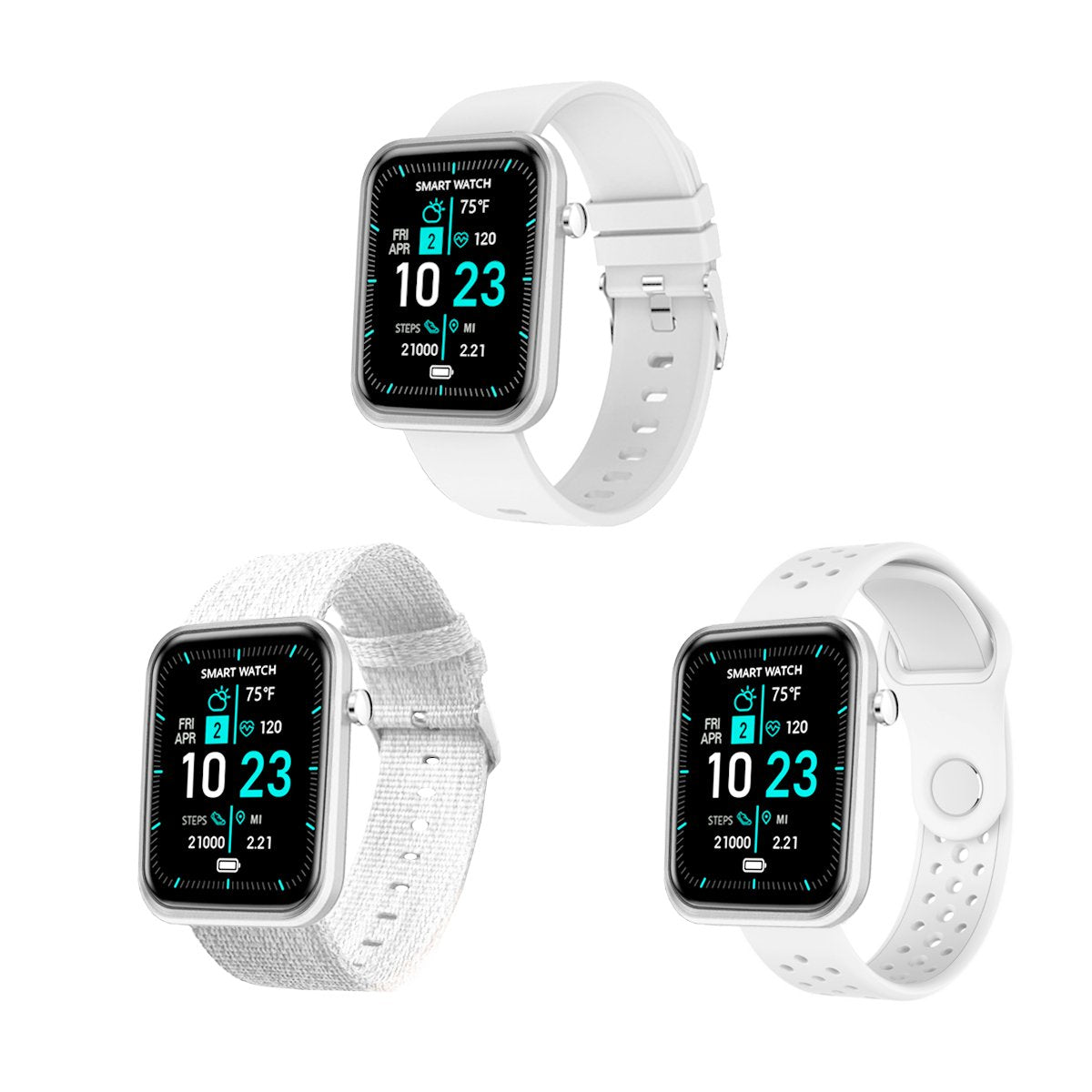 Advanced Smartwatch With Three Bands And Wellness + Activity Tracker 