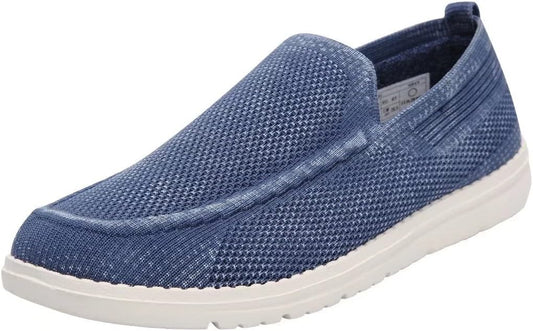 Men Slip on Shoes Loafer with Arch Support Insoles,Men Casual Shoes for Plantar Fasciitis(Blue 9.5)