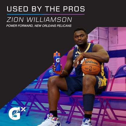 GX Bottle, Refillable Water Bottle, Non Slip, Light Blue, 30 Fl Oz