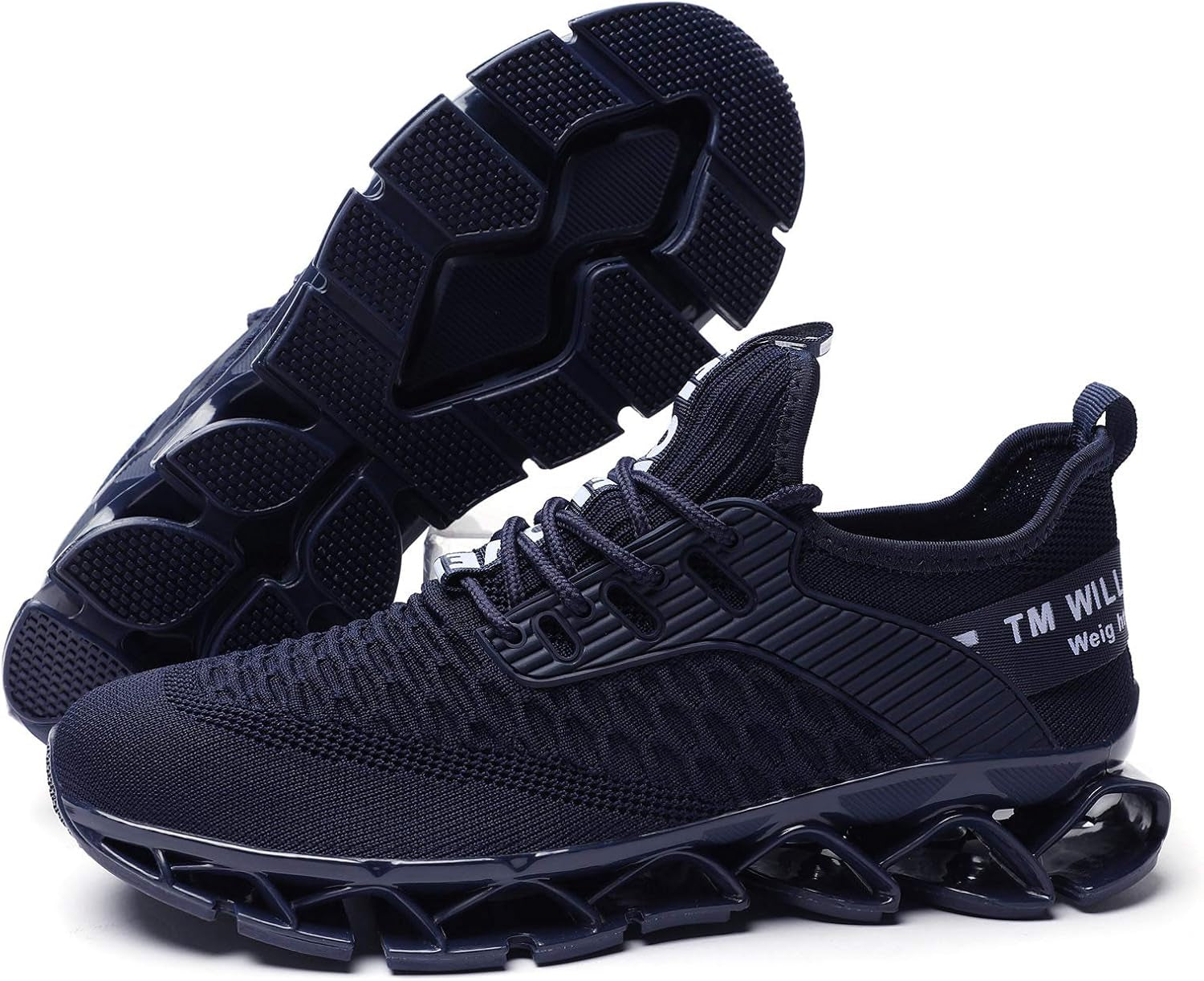 Men'S Running Shoes Blade Non Slip Fashion Sneakers Breathable Mesh Soft Sole Casual Athletic Walking Shoes