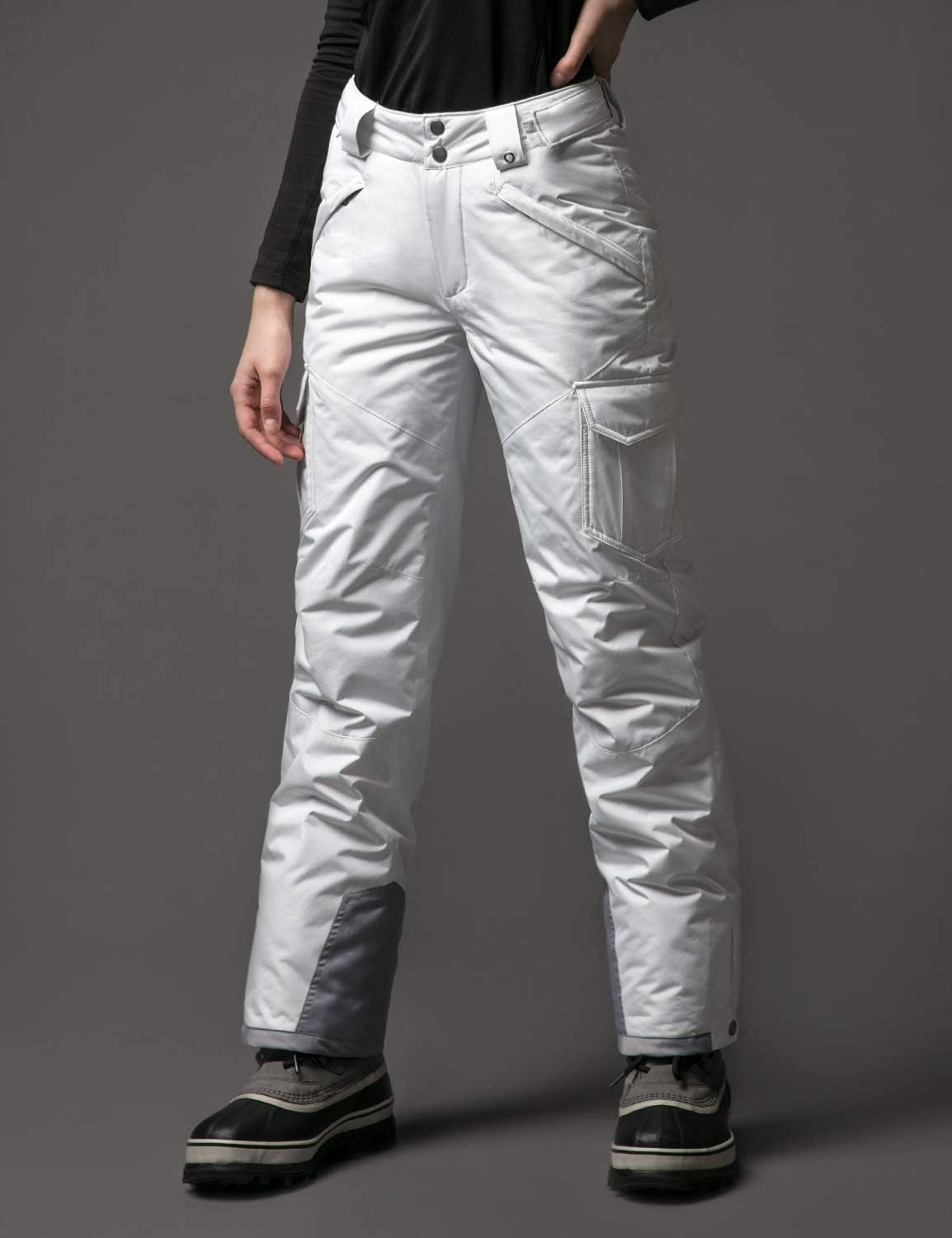 Women'S Winter Snow Pants, Waterproof Insulated Ski Pants, Ripstop Snowboard Bottoms