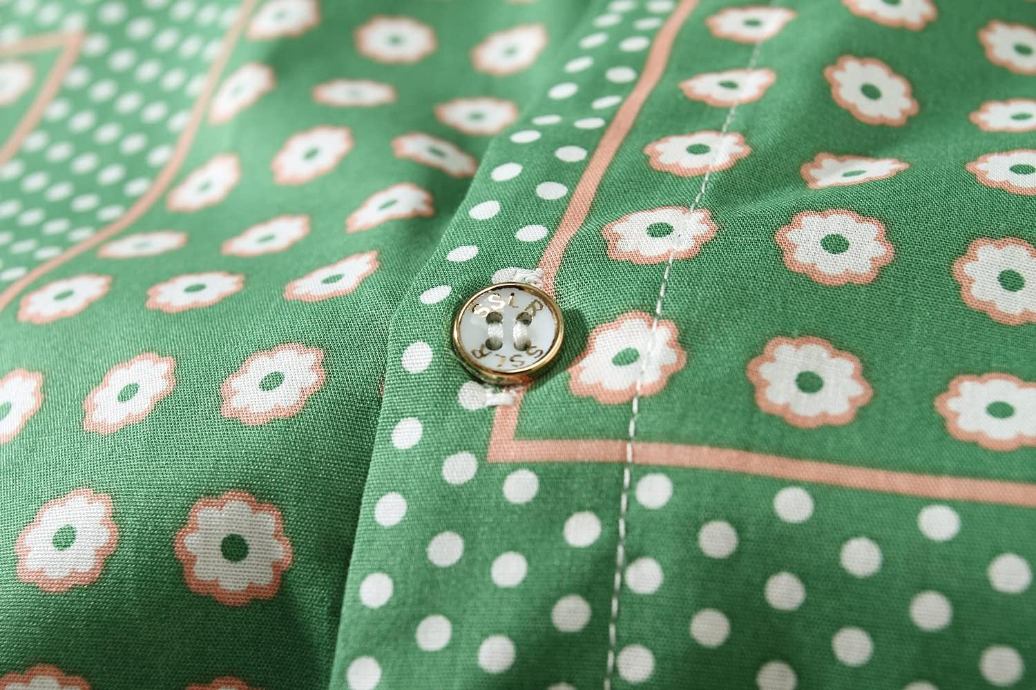 Hawaiian Shirt for Men, Beach Shirts for Men, Tropical Shirts Short Sleeve Floral Casual Button Down