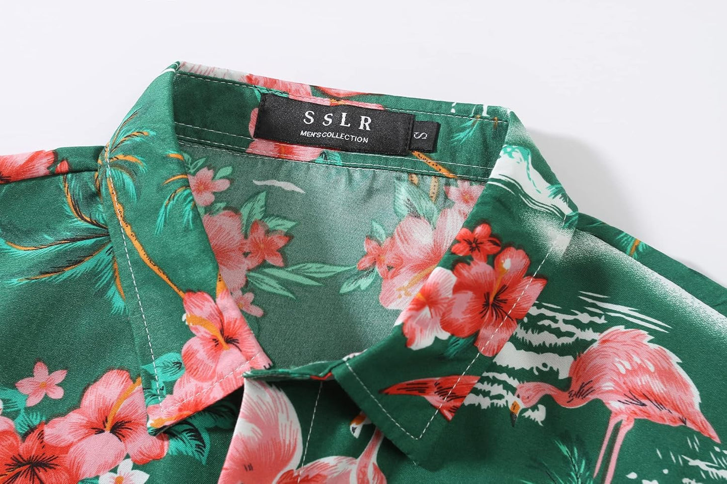 Pack Hawaiian Shirt for Men Flamingo Short Sleeve Casual Button down Shirts Summer Beach Shirt