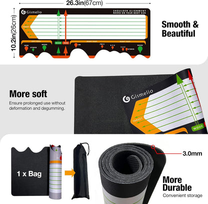 Golf Training Mat for Beginners Posture Assistance and Entry-Level Stance Corrector Trainer with Golf Training Aid