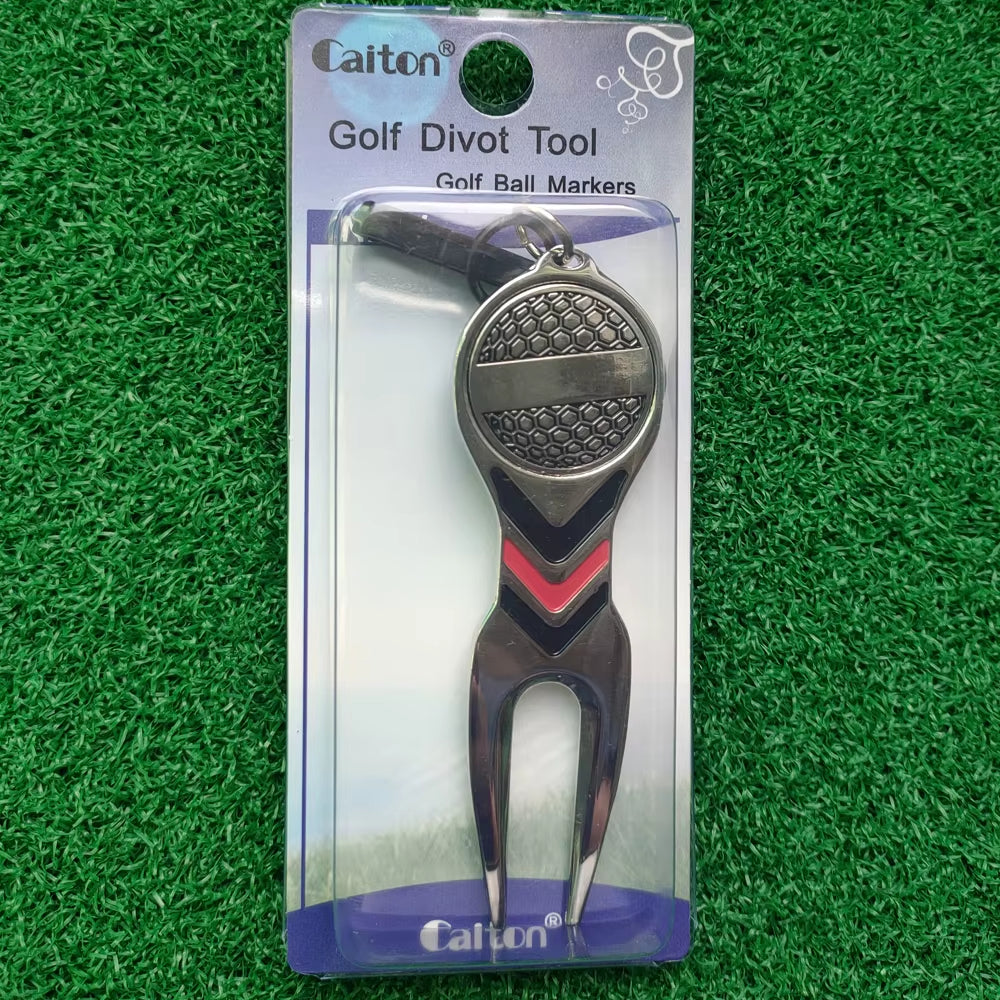 Golf Divot Repair Tool Golf Pitchfork Pitch Groove Cleaner Golf Training Aids Repair Tool Golf Accessories