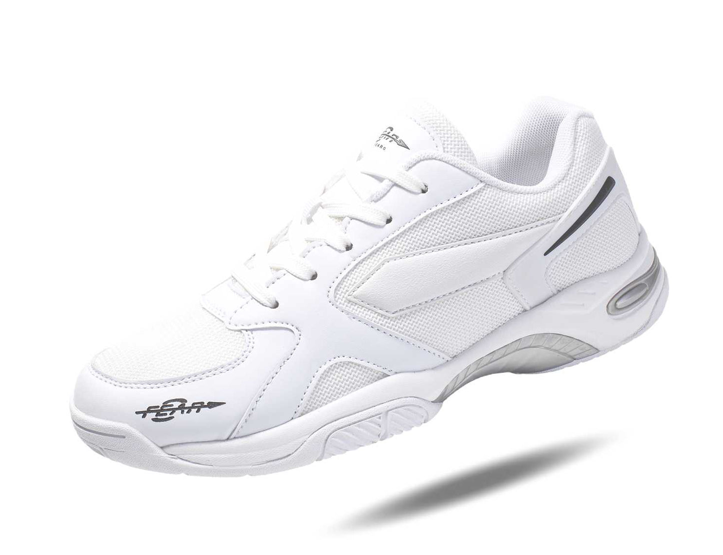 Men's High Arch Firm Support All-In-One White Walking Shoes, Comfort &amp;
