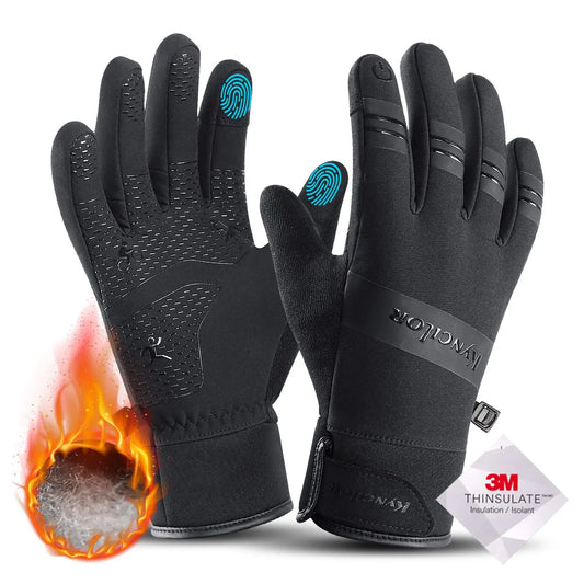 3M Gloves Black Waterproof Winter Warm Cycling Outdoor Sports Running 