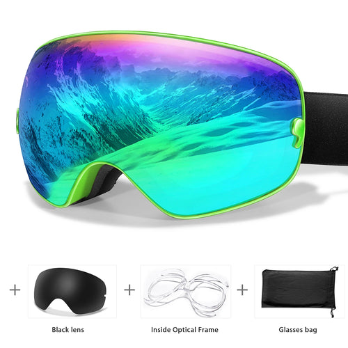 Men Women Outdoor Sports Ski goggles Anti-fog Snowboarding Snowmobile