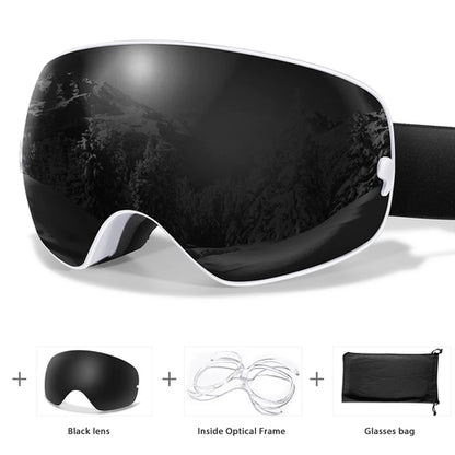 Men Women Outdoor Sports Ski goggles Anti-fog Snowboarding Snowmobile