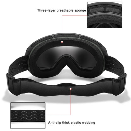 Men Women Outdoor Sports Ski goggles Anti-fog Snowboarding Snowmobile