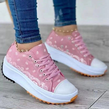 Fashion Pattern Canvas Women Sneakers Casual Sport Shoes 