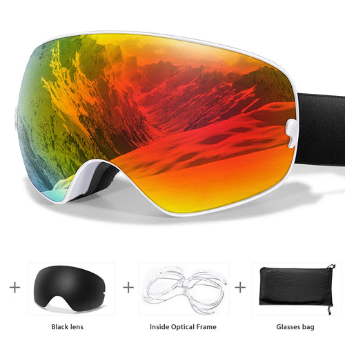 Men Women Outdoor Sports Ski goggles Anti-fog Snowboarding Snowmobile