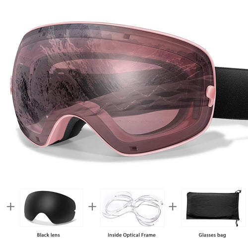 Men Women Outdoor Sports Ski goggles Anti-fog Snowboarding Snowmobile
