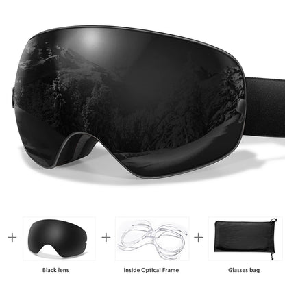 Men Women Outdoor Sports Ski goggles Anti-fog Snowboarding Snowmobile