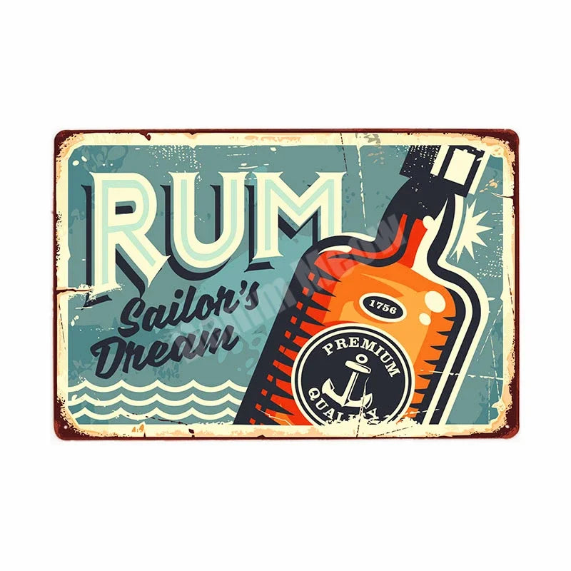 Retro Bar Metal Signs