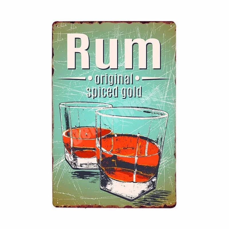 Retro Bar Metal Signs